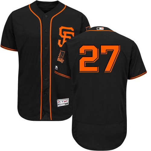 Giants #27 Juan Marichal Black Flexbase Authentic Collection Alternate Stitched MLB Jersey